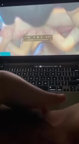 pedogirl masturbating on cp videos in front of laptop