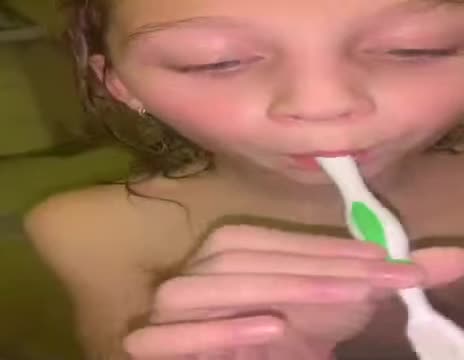 Nasty Preteen Showering