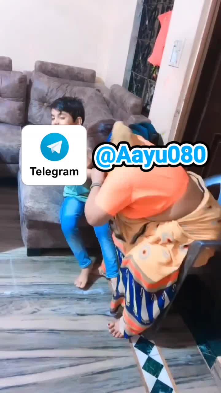 Grandmother Sit On Little Boy 