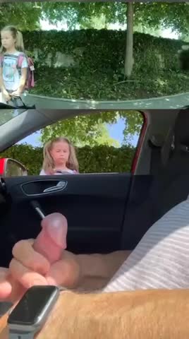Pervert german man flashing dick to school kids and asking for blowjob