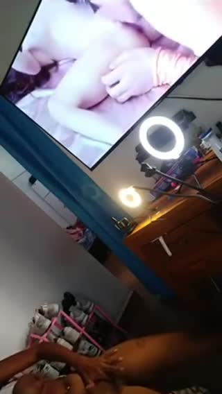 Pedowoman watching child porn and masturbating