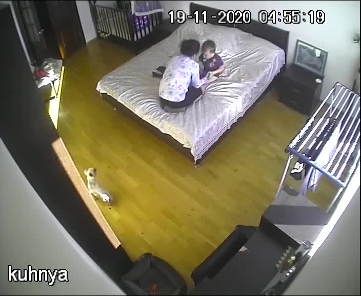 hidden cam of mom and little boy