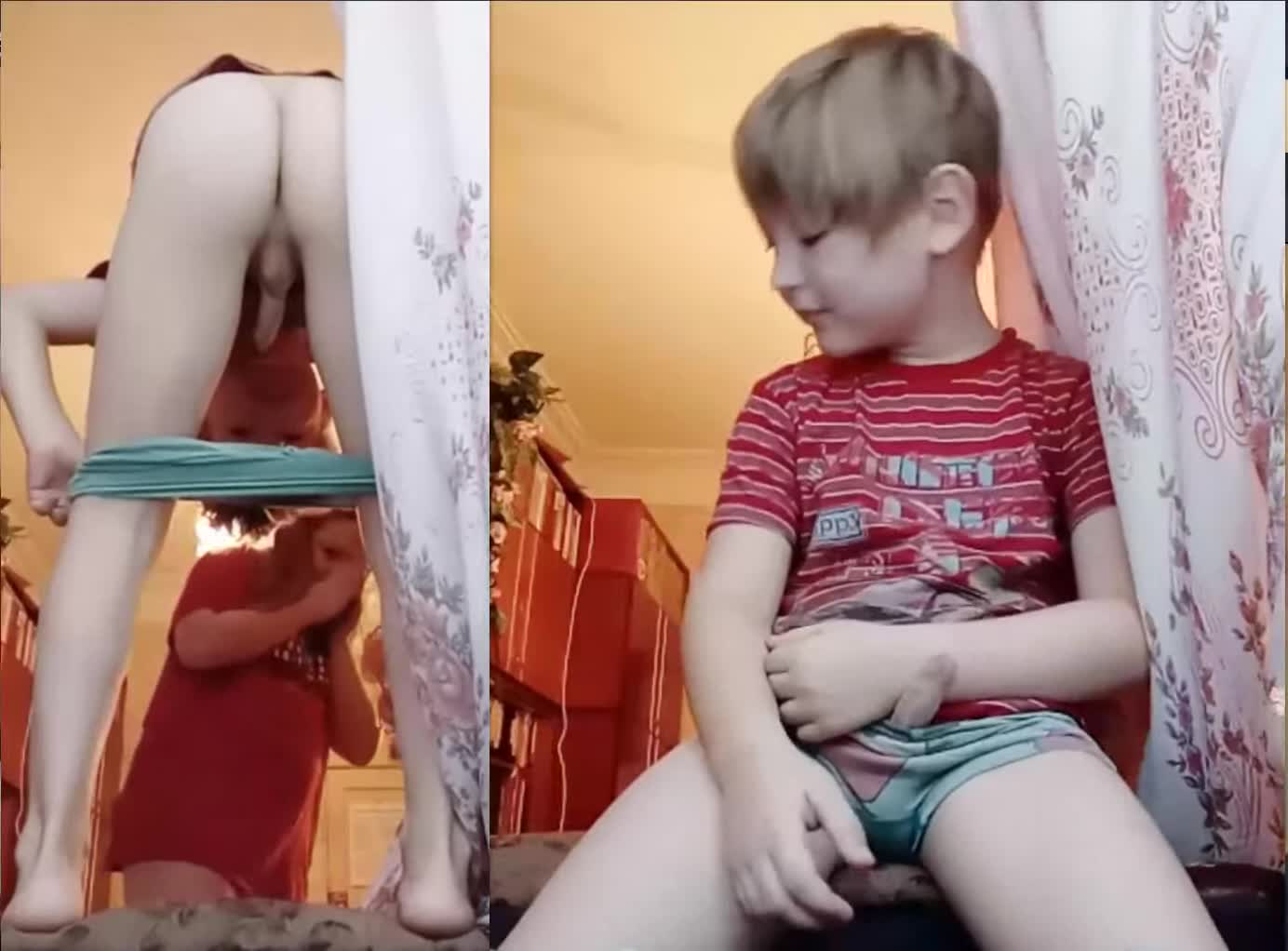 Russian Delight kids showing off their assets on camera