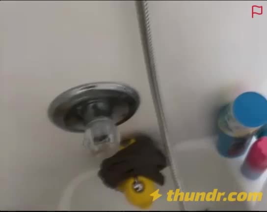 Stunning blonde 15yr old masturbating in the shower