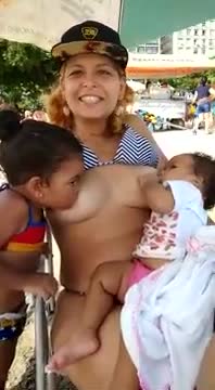 Brazilian mom with kids