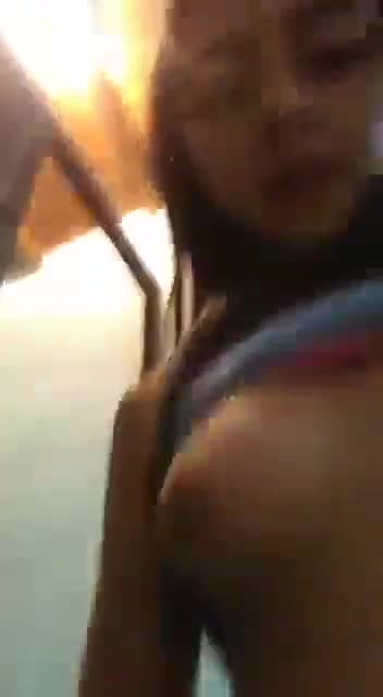 horny little girl shows pussy and tits