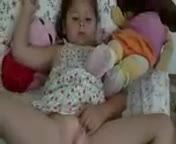 Cute little girl exposing her pussy on phone