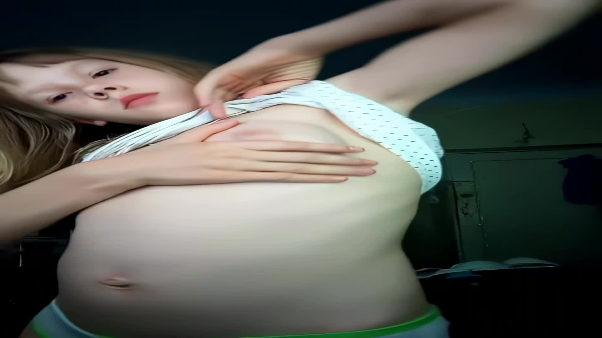 White blonde girl preteen 1080 FHD