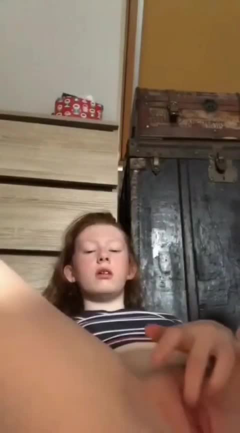 young Hannah masturbating her tight pussy