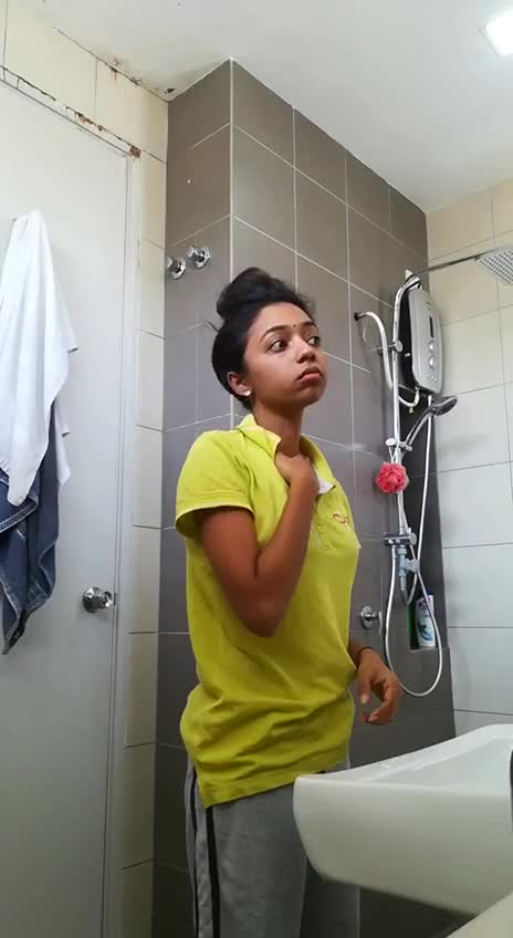  Indian teen strips on hidden cam