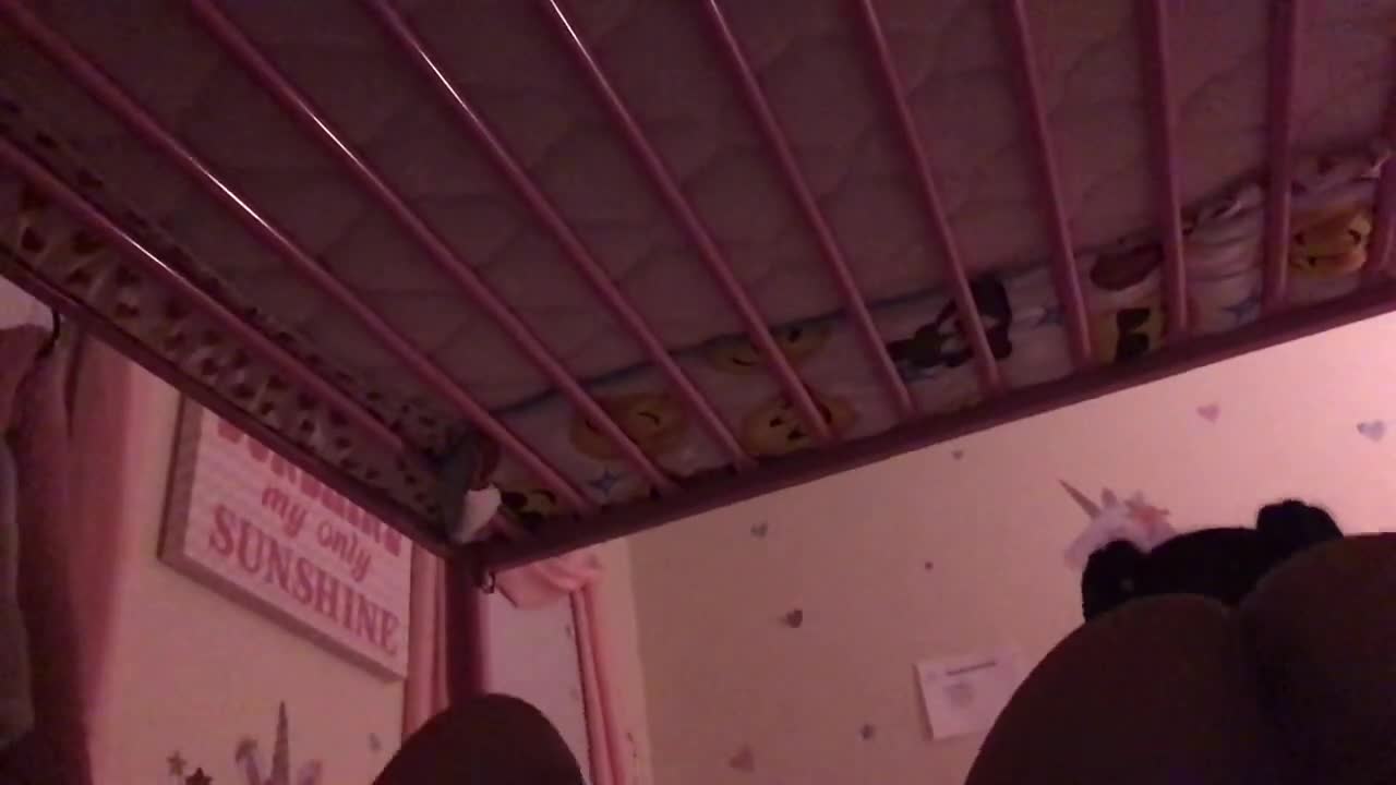 3 videos of a Biracial girl bending over on camera. The first and last videos are dark so bring brightness up if possible PT3